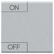LL Клавиша ON OFF 2 модуля, цвет алюминий