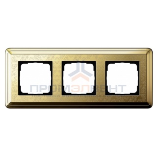 Рамка 3-ая Gira ClassiX Art Латунь/Латунь