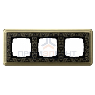 Рамка 3-ая Gira ClassiX Art Бронза/Черный