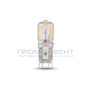 Лампа Gauss G9 AC220-240V 3W 240lm 2700K пластик LED 1/10/200