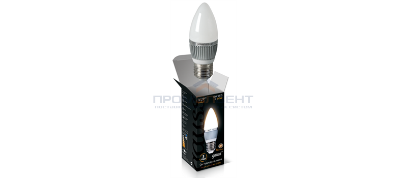 Лампа Gauss LED Candle 6W E27 2700K 1/10/100