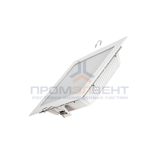 Cветильник cветодиодный "ВАРТОН" Downlight квадратный 225*225*54 мм 30W 3000К с функцией аварийного освещения