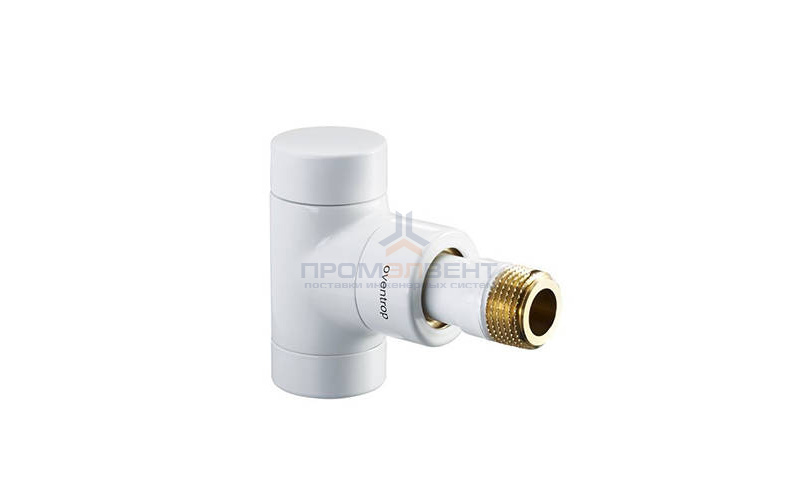 Вентиль на обратную подводку угловой Oventrop Combi E - Ду15 (цвет белый)