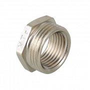 Футорка резьбовая VALTEC VTr.581 - 1"1/2 x 1/2" (НР/ВР, латунь никелированная)