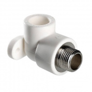 Водорозетка с наружной резьбой VALTEC VTp.755 - 25 x 1/2" (для полипропиленовых труб, цвет белый)
