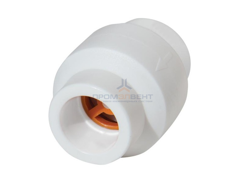 Клапан обратный KALDE - 20 (для полипропиленовых труб под пайку, цвет белый)