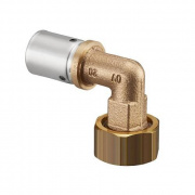 Переход на накидную гайку угловой Oventrop Cofit P - 20x2.5 x 3/4" (прессовой, бронза)