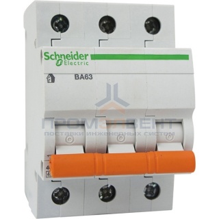 Автоматический выключатель Schneider Electric ВА63 3п 40A C 4,5 кА (автомат)
