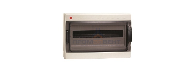 Щиток настен. с дверцей 18мод., IP65, серый, с усил. клеммн.блоком в компл. 1х87318