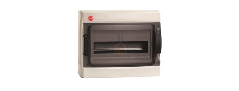 Щиток настен. с дверцей 12мод., IP65, серый, с усил. клеммн.блоком в компл. 1х87312