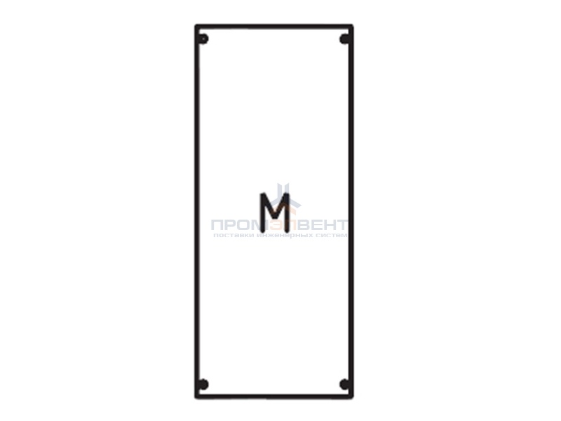 Панель с монтажной платой 1ряд/4 рейки высота 600 мм