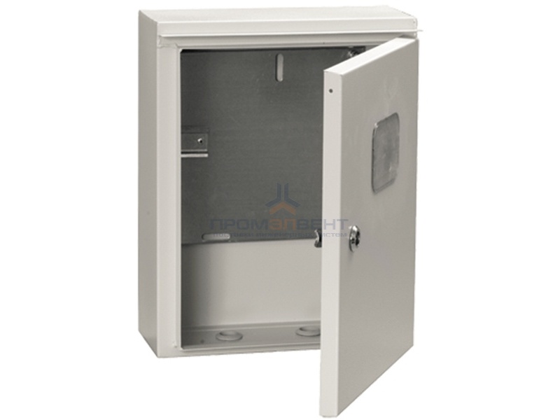 Щит металлический влагозащищенный ЩУ 3/1-0 74 У1 IP54, на 3-х фазный счетчик, 395х310х150